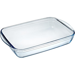 Прямокутна жароміцна форма Pyrex Essentials 4,5 л для запікання, скляна, 40,3x26,3x7,3 см