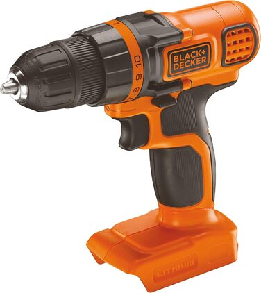 Акумуляторний дриль-шуруповерт Black+Decker BDCDC18K (18V, Li-Ion, LED, планетарне передаточне число, SoftGrip)