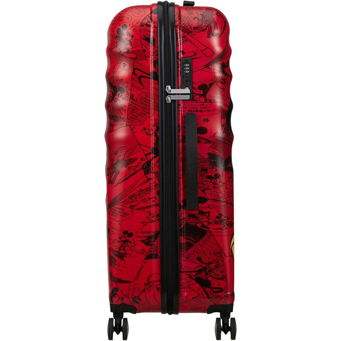 Чемодан American Tourister Wavebreaker Disney FL Spinner L, 77 см, 96 л, червоний (Mickey Comics)