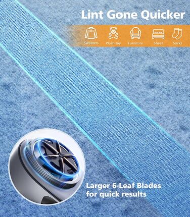 Електричний видалення ворсу POPCHOSE: бездротовий прилад для одягу з 2 лезами, USB-зарядка