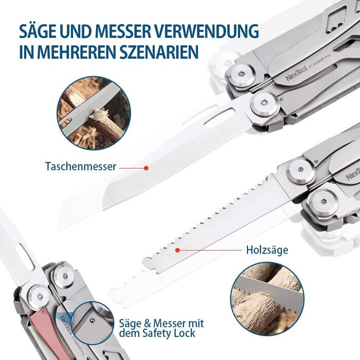 Мультитул NexTool Muiltool 19-в-1: плоскогубці, ніж, викрутка, ножиці, сталь, кемпінг, подарунок для чоловіків