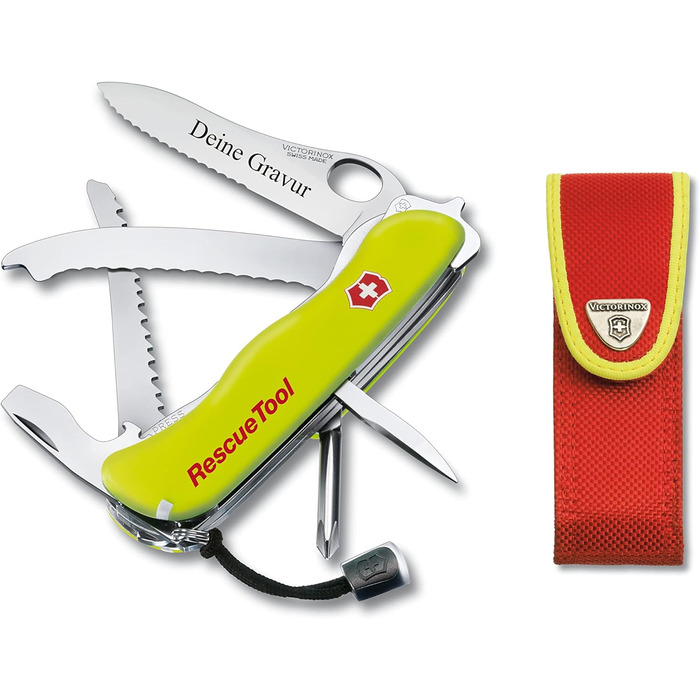 Мультитул Victorinox Rescue Tool з персоналізованою гравіюванням (логотип, слоган)