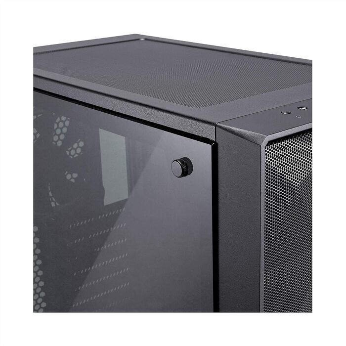 Корпус для ПК Fractal Design Meshify C - Компактний, з покращеною вентиляцією та RGB-підсвіткою, 2 вентилятори, PSU shroud, підтримка водяного охолодження, USB 3.0, чорний
