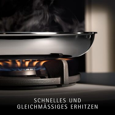 Сковорода WMF Profi Resist 24 см індукційна, для всіх типів плит, антипригарна, нержавіюча сталь, багатошарова, жаростійка