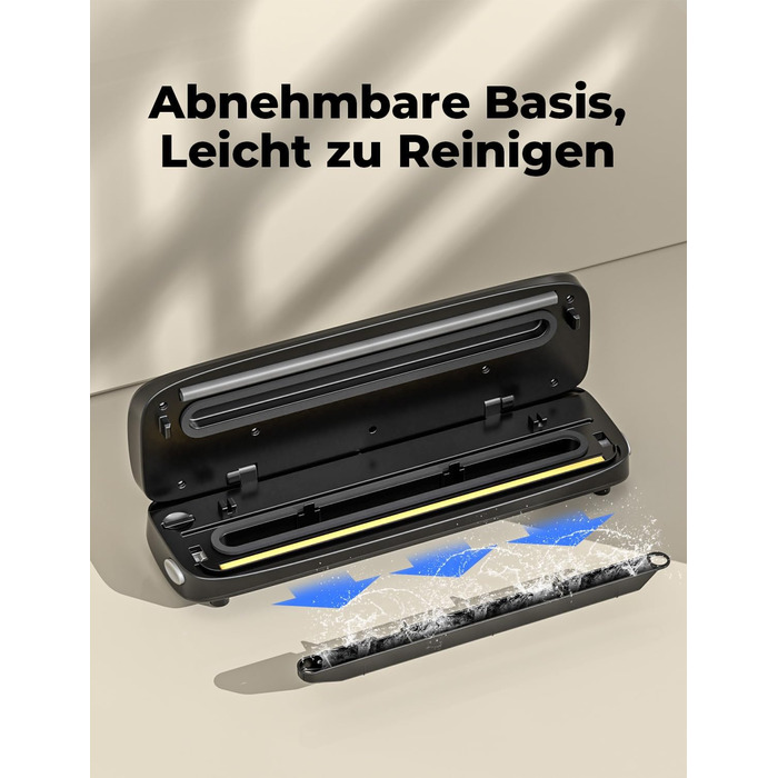 Вакуумний апарат 5 в 1: багатофункціональний вакууматор з вбудованим різаком, вакуумний пакувальник sous vide з 10 пакетами та шлангом, фольгозваріння для продуктів харчування