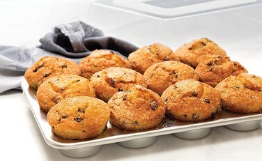 Nordic Ware Muffin Tin with High Sides, 12 Cups, Natural Color