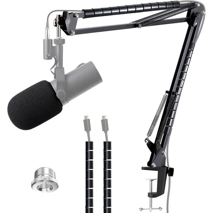 Тримач для мікрофона SM7B YOUSHARES 04 з поп-фільтром - Шарнірний мікрофонний стійка для студійного мікрофона Shure SM7B XLR