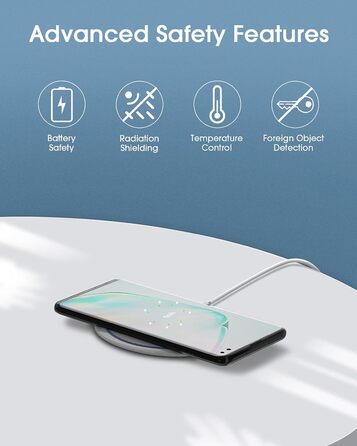 Бездротовий зарядний пристрій NANAMI 20W USB-C PD з адаптером для Samsung Galaxy S25 S24 S23 S22 S21 Ultra Plus, iPhone 17 16 15 14 13 12 11 Pro та Airpods - Білий