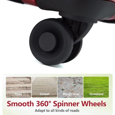 Набір валіз TydeCkare 20/28' (55/66/76 см): 3 валізи, ABS+PC, з TSA замком, оранжевий (виноградний)