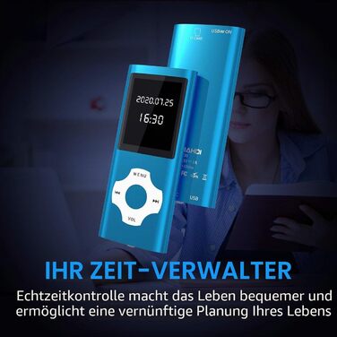 MP4-плеєр Mymahdi з Bluetooth 32GB, Рожевий: 1.8