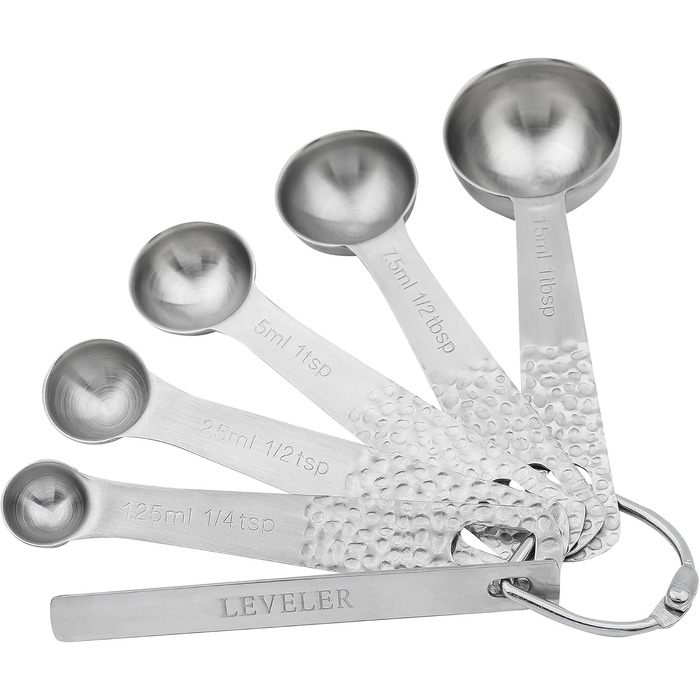 Smithcraft Measuring Cups and Spoons Set, 10-Piece Measuring Cup Set, 18/8 Stainless Steel Measuring Cups, Spoons & Leveler, Baking Measuring Cups, Kitchen Measuring Cups, Kitchen Gadgets for Cooking