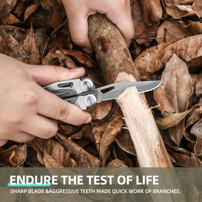 ROCKTOL 19-in-1 Multifunction Pliers - Titanium Coated EDC Tool with Safety Lock & Nylon Sheath - Gift for Men