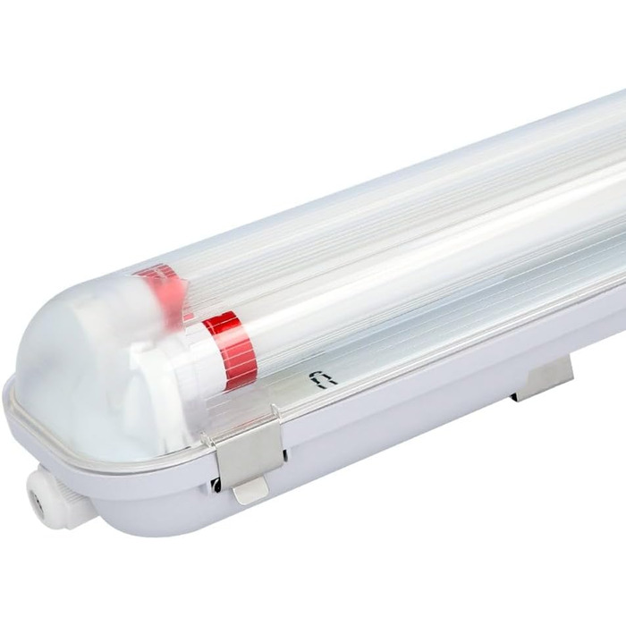 HOFTRONIC LED Damp-Proof Light 150cm 6000K Cold White 60W 10500lm 175lm/W Flicker-Free Linkable T8 Workshop Lamp IP65 Waterproof Basin Light Double for Garage Basement Office