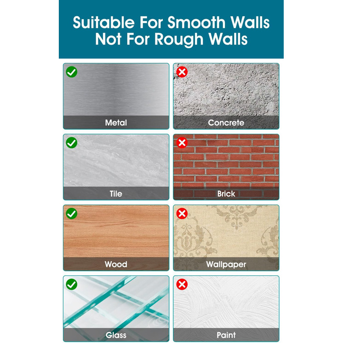 Самоклеючі гачки Haken - набір 6 шт. з нержавіючої сталі 304, без свердління, для ванної, кухні та вітальні