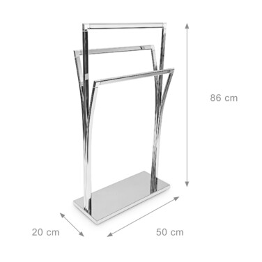 Relaxdays Towel Rack Stainless Steel 3 Bars
