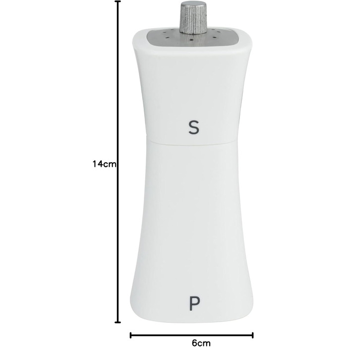 Набір для солі та перцю Grunwerg 2-в-1, пластиковий, білий