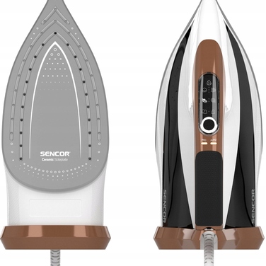 Парова праска Sencor SSI 8400BZ з керамічною підошвою, 2800 Вт, 195 г/хв, система Drip-stop