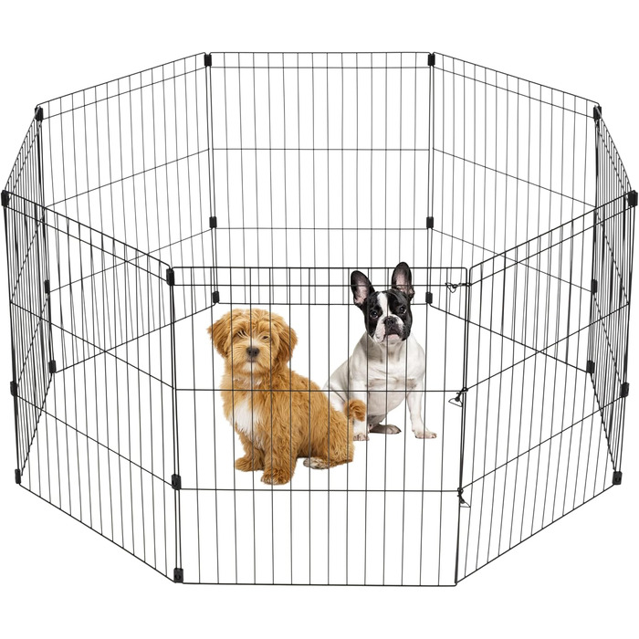 Клітка для собак IRIS OHYAMA 91.4 см - вольєр для собак, вольєр для тварин, клітка для собак, портативна, чорна