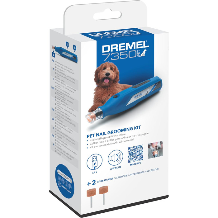 Dremel 7350 - Шліфувальний інструмент для догляду за кігтями домашніх тварин (собаки, коти)