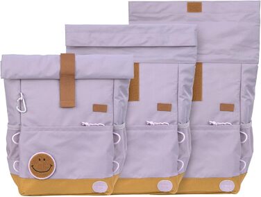 Дитячий рюкзак LÄSSIG з нагрудним ременем, 12 літрів, водонепроникний, Rolltop, зелений/синій (фіолетовий)