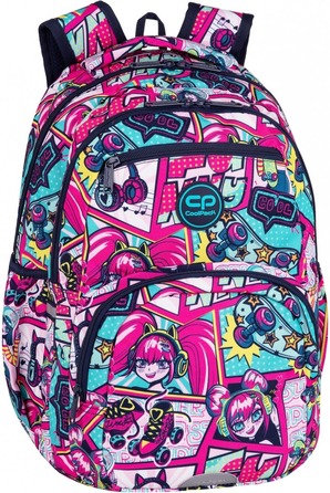 Шкільний багатокамерний рюкзак CoolPack, чорний, багатоколірний, 26 л