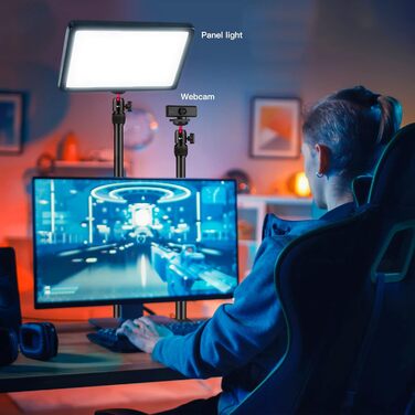 Кріплення для камери Victiv, 37-105 см, стіл, штатив для DSLR Canon, світловий, кріплення-прищіпка з гнучким плечем та 1/4' кульовою головкою для камер, LED-світла, веб-камер, смартфонів (червоний)