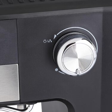 Petra Coffee Machine Barista Pro 1.5L, Semi-Automatic Espresso Machine with Milk Frother, Small Coffee Machine for Espresso & Cappuccino, Coffee Machine 15 Bar, 850W