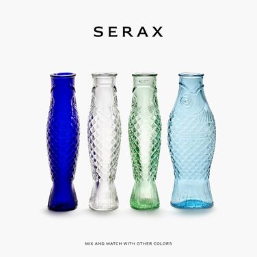 Glass Giraffe for Iced Tea without Lid | Fish & Fish Glasses | Wine Decanter 0.85 Liter | Clear Bottle for Hot and Cold Drinks like Coffee Carafe or Filtered Water | For the Beverage Refrigerator