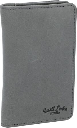 Gusti Leather Wallet - Beckett Small Purse Women's Vintage Gray Leather