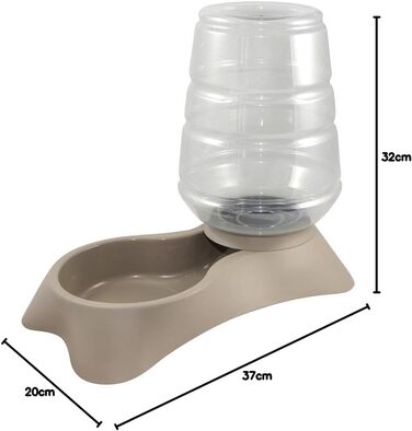 Диспенсер для води Kerbl Nuvola 3,8 л, Бежевий (миска, диспенсер) 81998