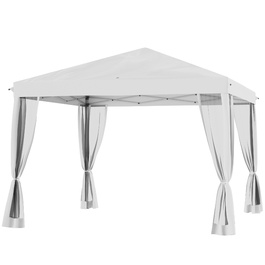 Outsunny Gazebo, approx. 3x3m, Water-Resistant, Stable, Winter-Proof Pop-Up Folding Gazebo with UV Protection, Foldable Party Tent, Garden Tent with 4 Side Panels, Bag Garden Gazebo for Camping Garden, Cream White | Aosom