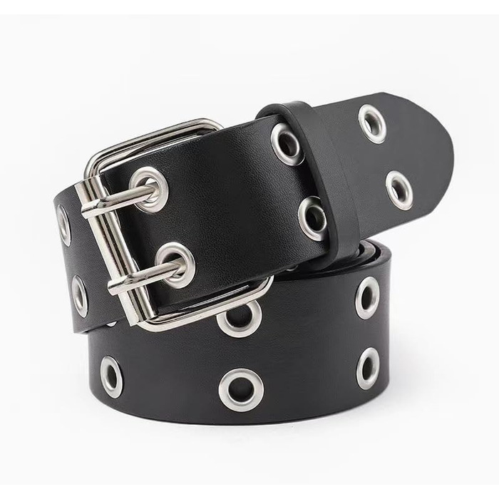 Жіночий шкіряний ремінь Punk з пряжкою у вигляді зірки, чорний