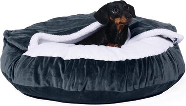 Lous® Fluffy Dog Bed, Dog Cave, Washable, Large Dogs, Small Dogs and Cats, Cat Bed, Removable Cover (L x B Variant (approx. 72cm), Beige)