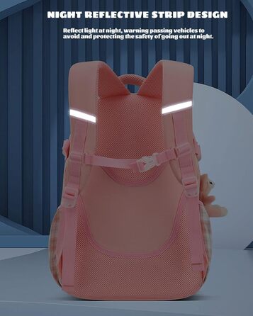 Дитячий рюкзак для дівчаток-підлітків, рожевий: зручний та водонепроникний для школи та подорожей (9-15 років)