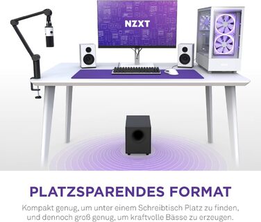 NZXT Relay – Комп'ютерні колонки для ігор, 80 Вт, Full-Range звук, чорний