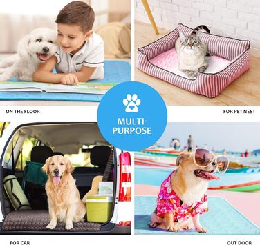 Килимок охолоджуючий для собак NIBESSER, 100x70 см, кавовий колір