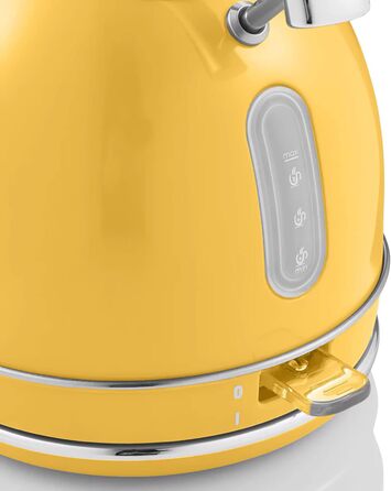 Набір Swan Retro: чайник 1,8л та тостер з 2-ма слотами, жовтий, вінтажний дизайн