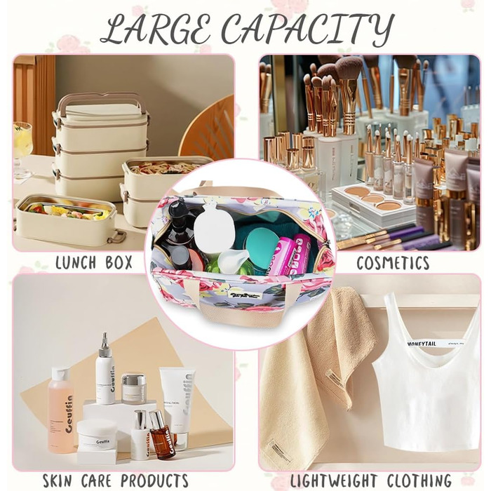 Чоловіча/Жіноча велика косметичка для подорожей, органайзер для косметики та аксесуарів, велика валізка з ручкою #9