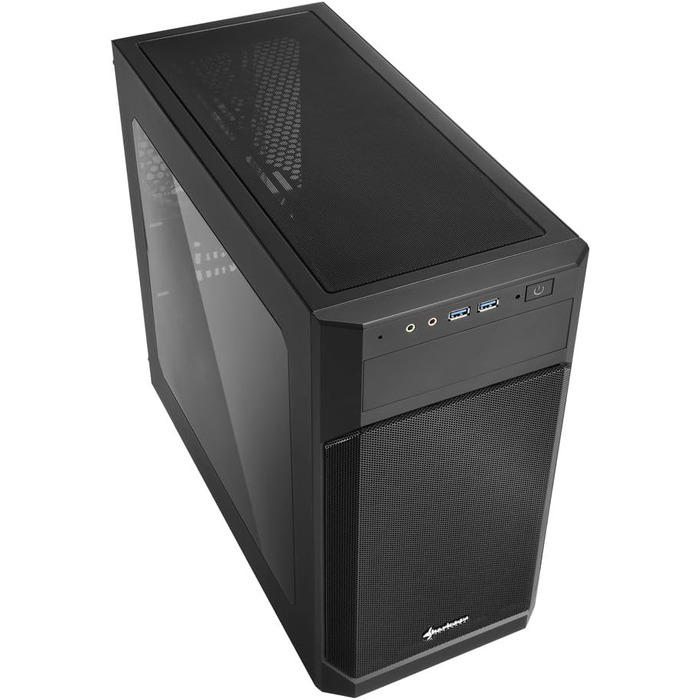 Корпус для ПК Sharkoon V1000 RGB Micro Tower, чорний, Micro-ATX, з бічним вікном