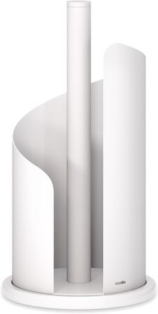 stardis Kitchen Roll Holder, Stainless Steel/Matte Coated Ø 15 cm Roll Holder Pure White
