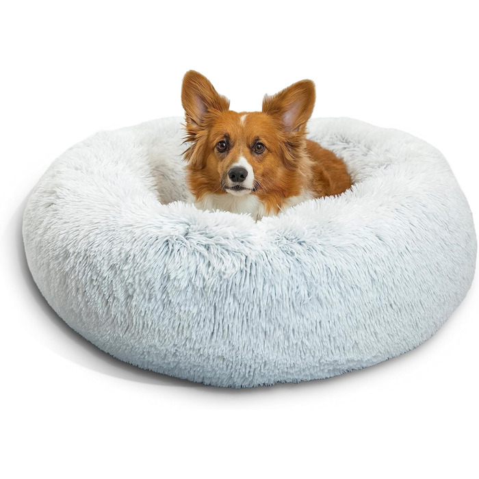 Круглий лежак для тварин Best Friends by Sheri Calming Donut - заспокійливий, машинне прання, сірий, 76x76 см, розмір M