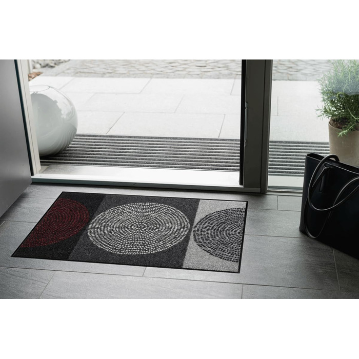 Килимок для входу Salonloewe Nestor 50x75 см сірий, миючий, прямокутний SLD0847-050x075