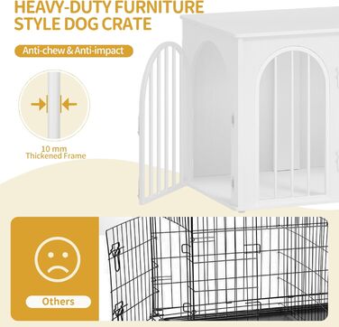 Сучасна переносна собача будка-стіл Hzuaneri DFC85101B, 80x56x61 см, 3 двері, для дому