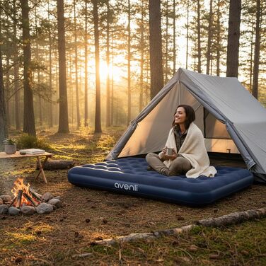 Надувний матрац Aventli для кемпінгу та дому - 191x137x22 см, на 1-2 особи