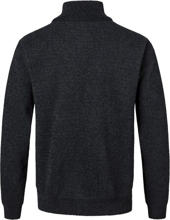 Чоловіча в'язана жилетка з коміром-стійкою та блискавкою, тепла з м'якою підкладкою, спортивна куртка-кардиган, дрібний в'яз, осінньо-зимова куртка (XXL, Чорний)