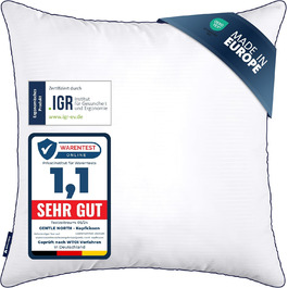 Gentle North High-Quality Pillow (80x80 cm) - Hotel-Quality, Fluffy, Well-Filled Pillow Suitable for Allergy Sufferers (Ökotex 100 Certified) - Washable at 60° 1x | 80x80