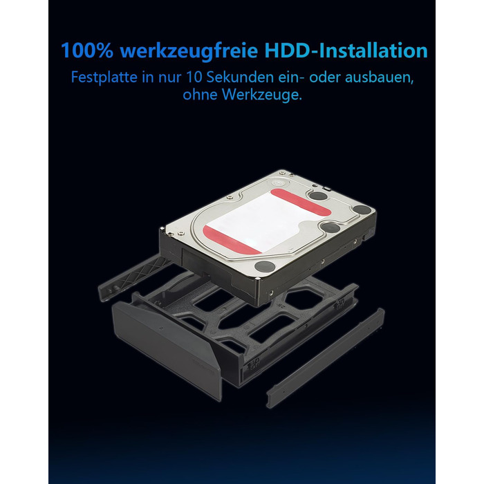 TERRAMASTER F2-425: 2-Bay NAS з Intel x86 Quad-Core CPU, 4 GB RAM, 2.5 GbE LAN - Мережевий сховище для дому (без жорсткого диску)