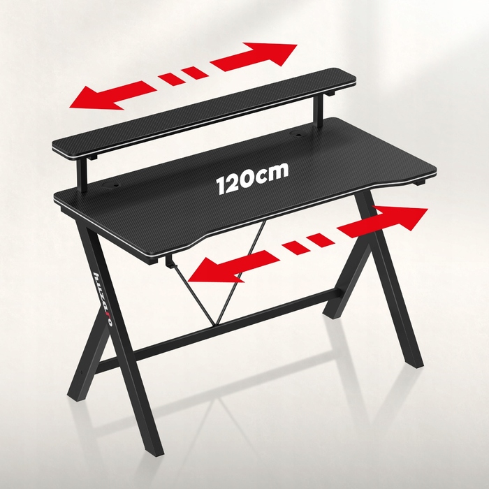 Ігровий стіл Huzaro Hero 1.9 Black, 120 см