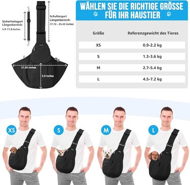 Сумка-переноска для собак SlowTon, чорна водонепроникна, M (для тварин 2,7-5,4 кг)