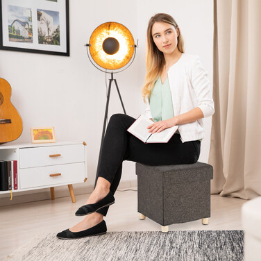 Relaxdays Ottoman з місцем для зберігання речей